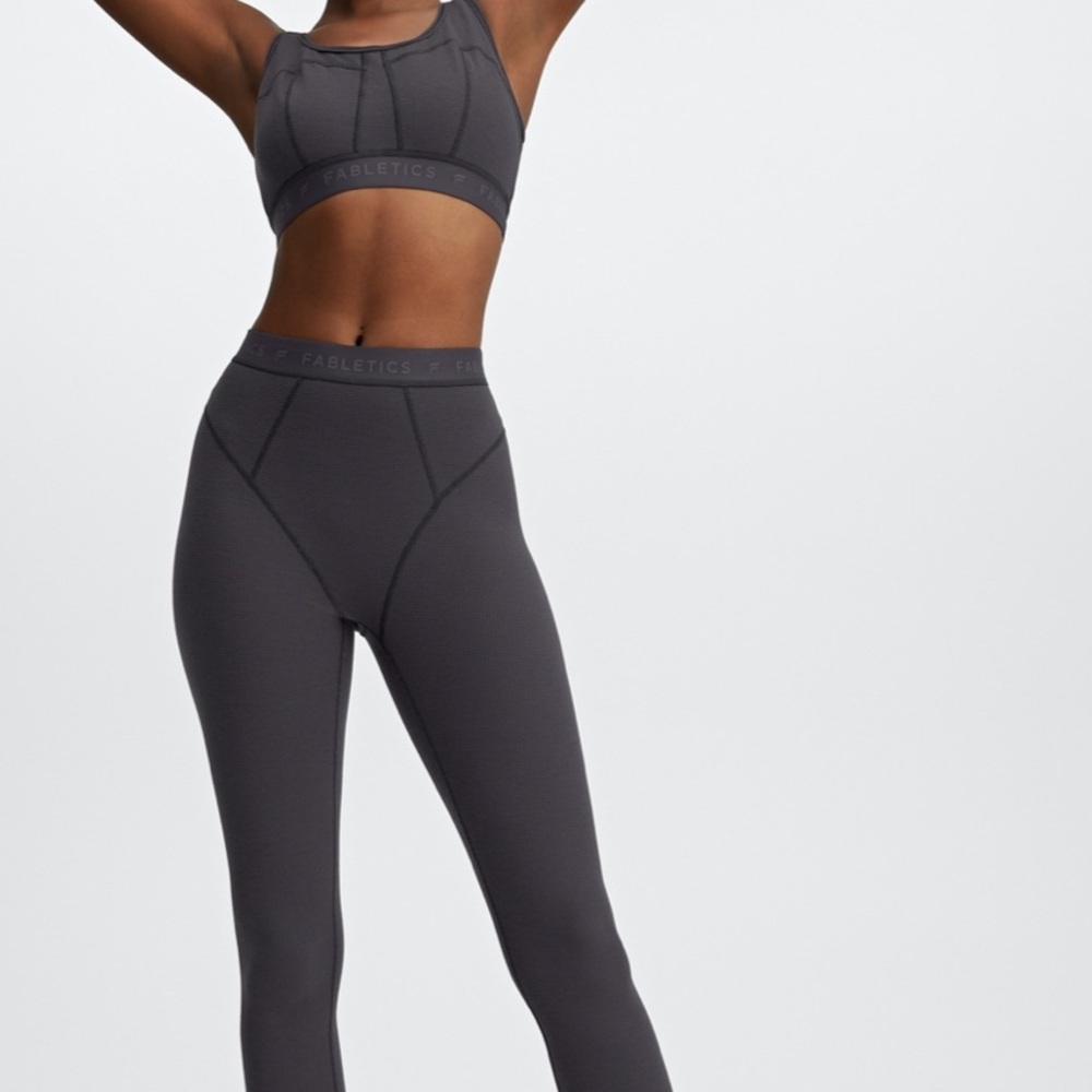 Fabletics Charcoal High-Support Seamless Sports B… - image 1